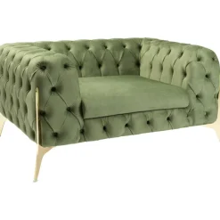 Fauteuil Bellissima velours vert 120cm