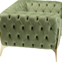 Fauteuil Bellissima velours vert 120cm