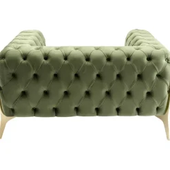 Fauteuil Bellissima velours vert 120cm