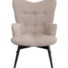 Fauteuil Black Vicky marron clair