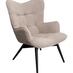 Fauteuil Black Vicky marron clair