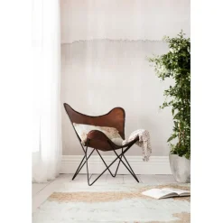 Fauteuil Butterfly marron eco.