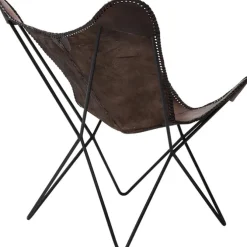 Fauteuil Butterfly marron eco.