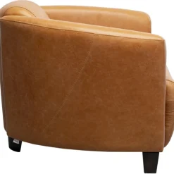 Fauteuil Cigar Lounge cuir  marron clair