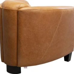 Fauteuil Cigar Lounge cuir  marron clair