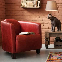 Fauteuil Cigar Lounge rouge