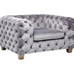 Fauteuil Desire gris argenté