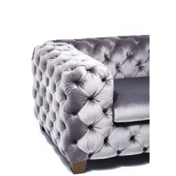 Fauteuil Desire gris argenté