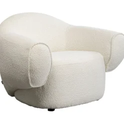 Fauteuil Dreamy bouclé crème