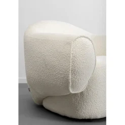 Fauteuil Dreamy bouclé crème