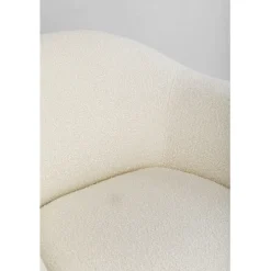 Fauteuil Dreamy bouclé crème