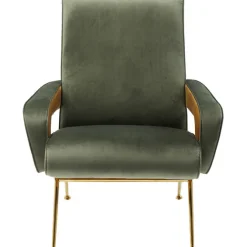 Fauteuil Luna haut dossier vert