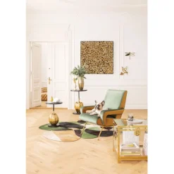 Fauteuil Luna haut dossier vert