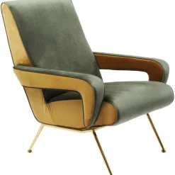 Fauteuil Luna haut dossier vert