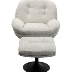 Fauteuil pivotant + repose-pieds Stanford