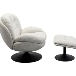 Fauteuil pivotant + repose-pieds Stanford