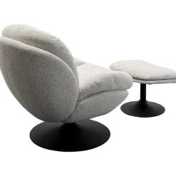Fauteuil pivotant + repose-pieds Stanford
