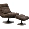 Fauteuil pivotant + repose-pieds Montreal