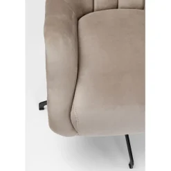 Fauteuil pivotant Bellissima velours taupe