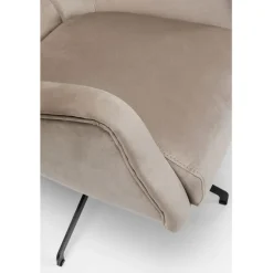 Fauteuil pivotant Bellissima velours taupe