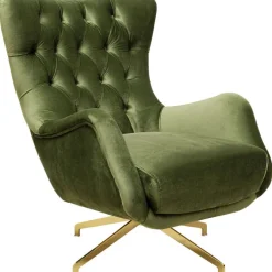 Fauteuil pivotant Bellissima velours vert