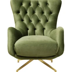Fauteuil pivotant Bellissima velours vert