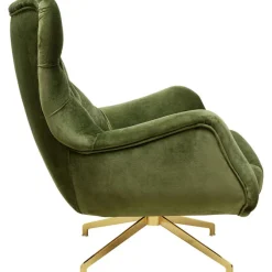 Fauteuil pivotant Bellissima velours vert