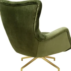 Fauteuil pivotant Bellissima velours vert