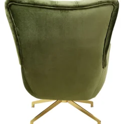 Fauteuil pivotant Bellissima velours vert