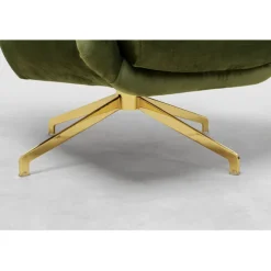 Fauteuil pivotant Bellissima velours vert