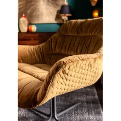 Fauteuil pivotant Bristol jaune