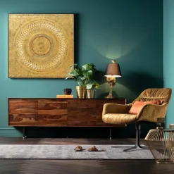 Fauteuil pivotant Bristol jaune