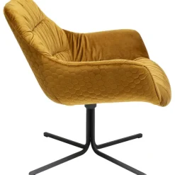 Fauteuil pivotant Bristol jaune