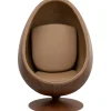 Fauteuil pivotant Eye Ball noyer