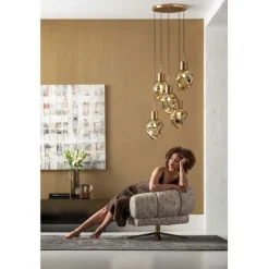 Fauteuil pivotant Janno beige