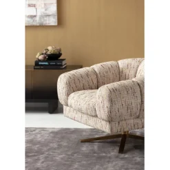 Fauteuil pivotant Janno beige
