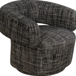 Fauteuil pivotant Maye Bow Gris