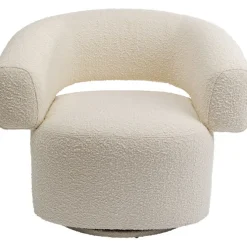 Fauteuil pivotant Maye crème