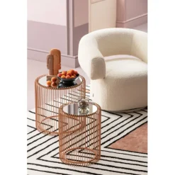 Fauteuil pivotant Maye crème
