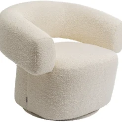 Fauteuil pivotant Maye crème