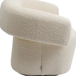 Fauteuil pivotant Maye crème