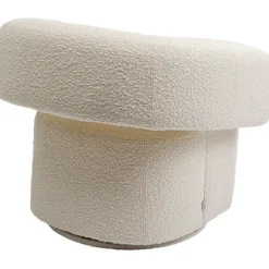 Fauteuil pivotant Maye crème