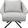 Fauteuil pivotant Milo beige