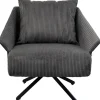 Fauteuil pivotant Milo gris