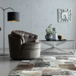 Fauteuil pivotant Music Hall gris