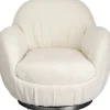 Fauteuil pivotant Nube bouclé