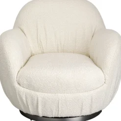 Fauteuil pivotant Nube bouclé