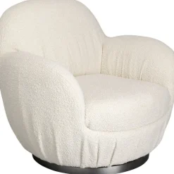 Fauteuil pivotant Nube bouclé