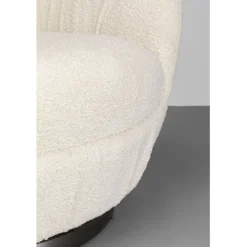 Fauteuil pivotant Nube bouclé