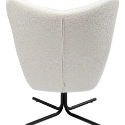 Fauteuil pivotant Oscar Bouclé crème